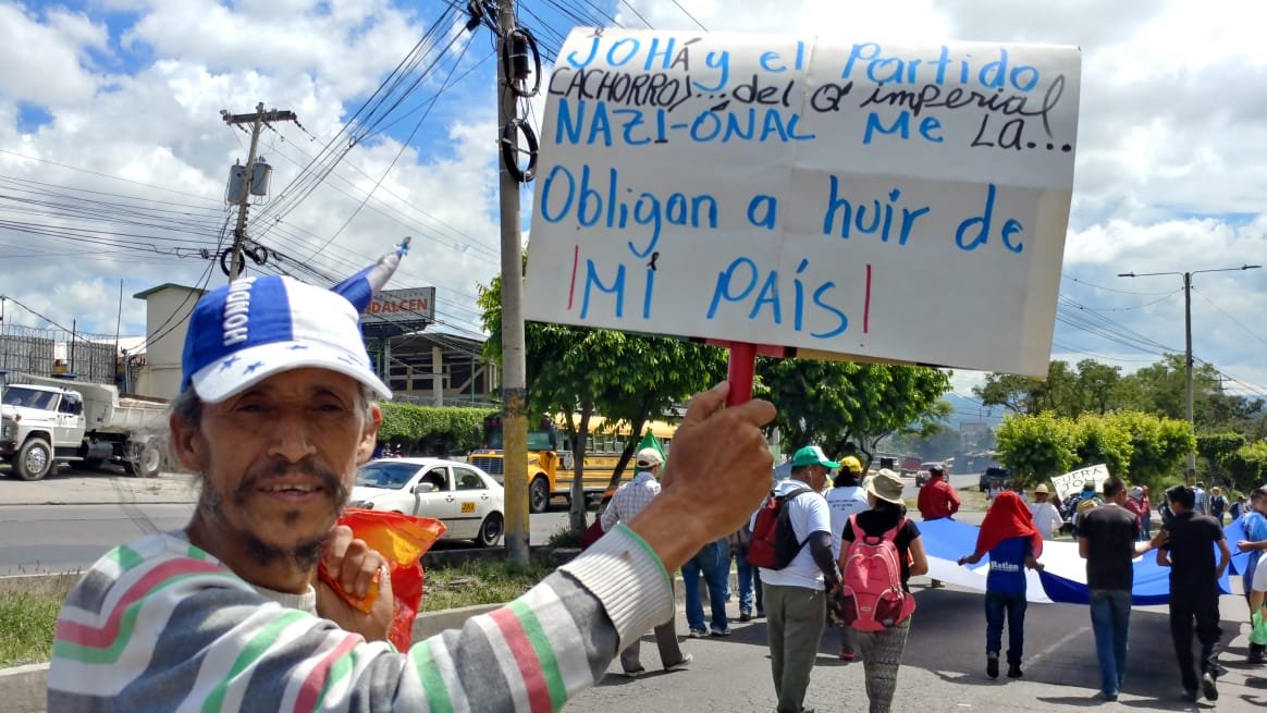 Durante cuatro d as hondure os caminaron en solidaridad con los